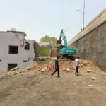 बम्हौरी बीका में NHAI की अधिग्रहित भूमि से हटाया गया अतिक्रमण